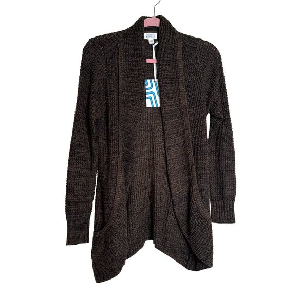 Market & Spruce Tabatha Waffle Cardigan in Brown NWT Size XS - Picture 2 of 8